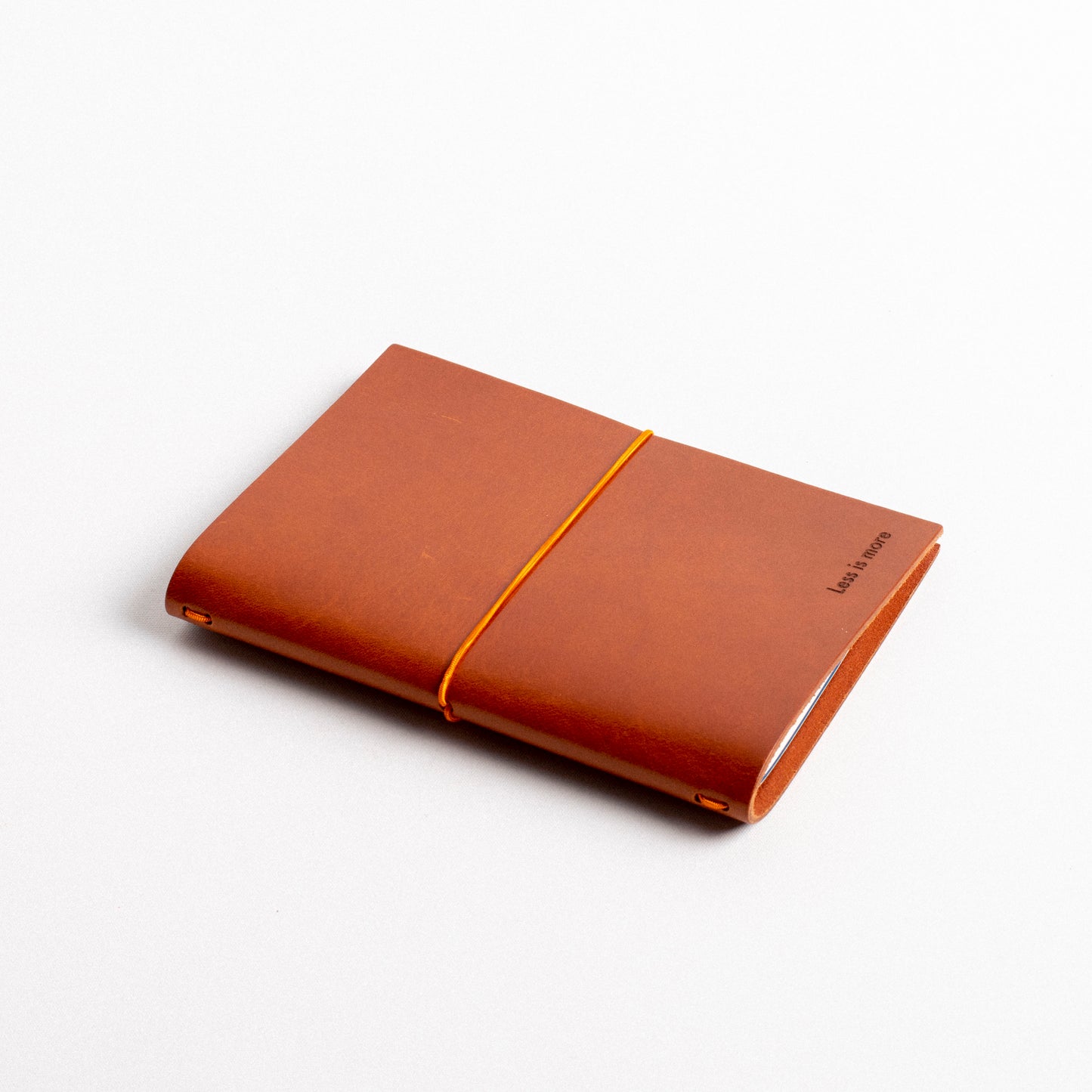 "Less is More" Pocket Size Leather Journal | Chestnut Color beamalevich architecture gift design gift art gift
