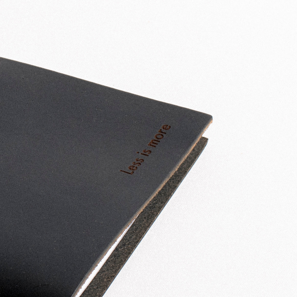 "Less is More" A6 Leather Journal | Black beamalevich architecture gift design gift art gift