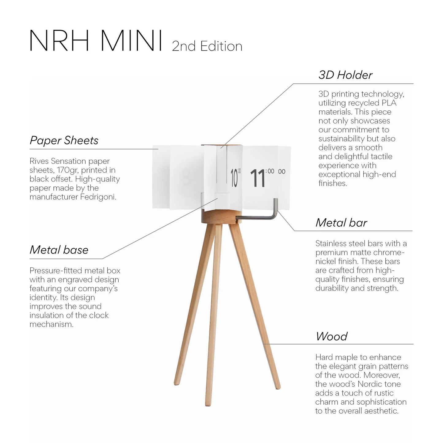 Besonder | NRH Clock Mini White Edition beamalevich architecture gift design gift art gift