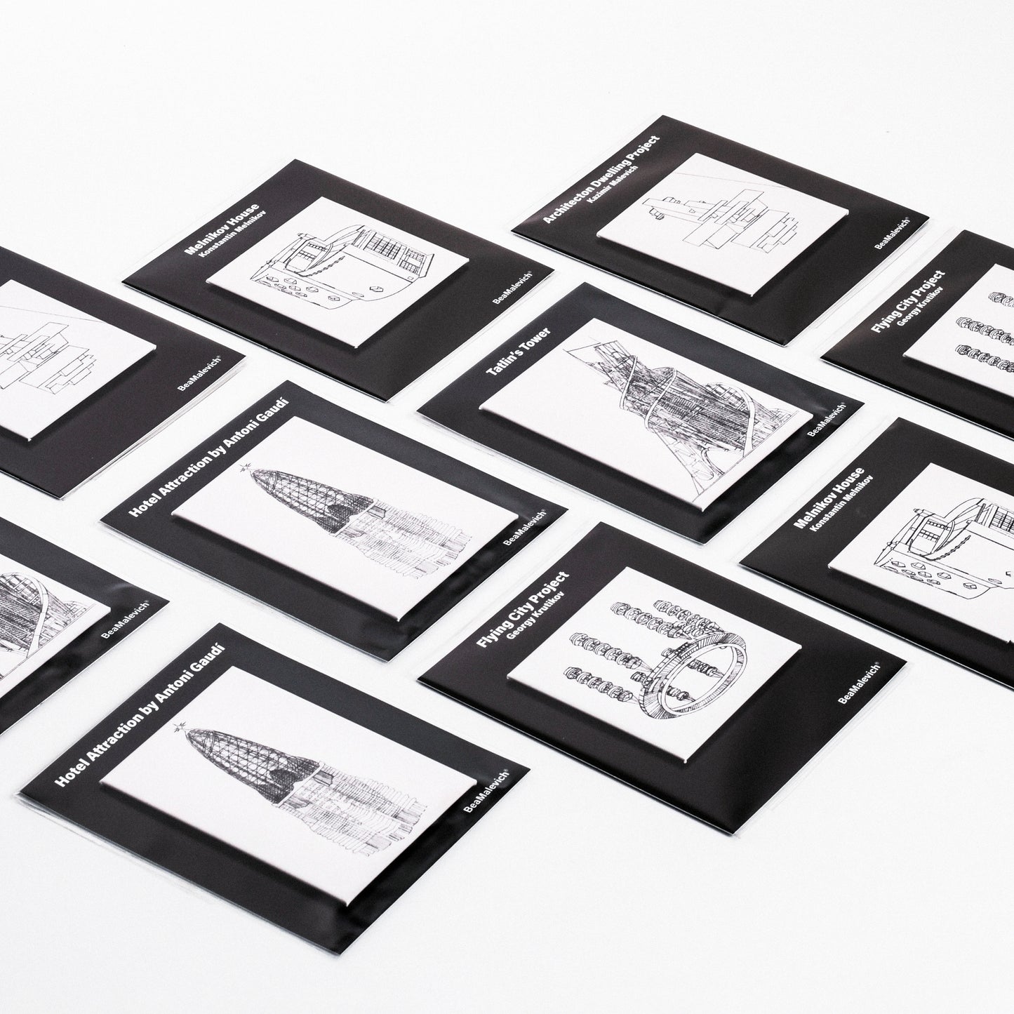 Avantgarde Architecture Buildings Magnets beamalevich architecture gift design gift art gift