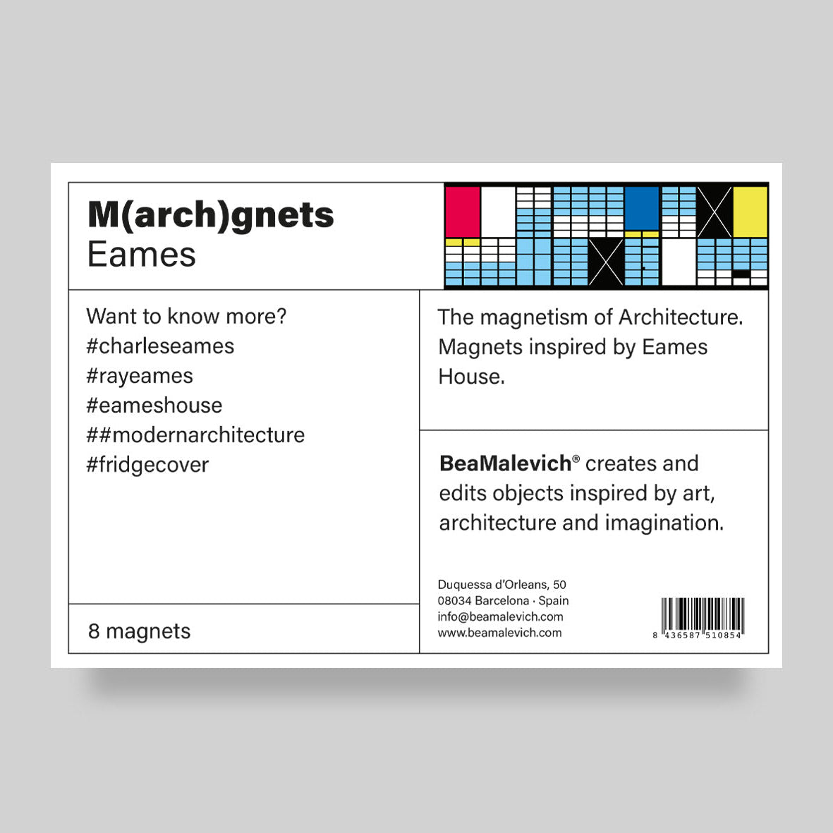 Eames House Façade Magnets beamalevich architecture gift design gift art gift