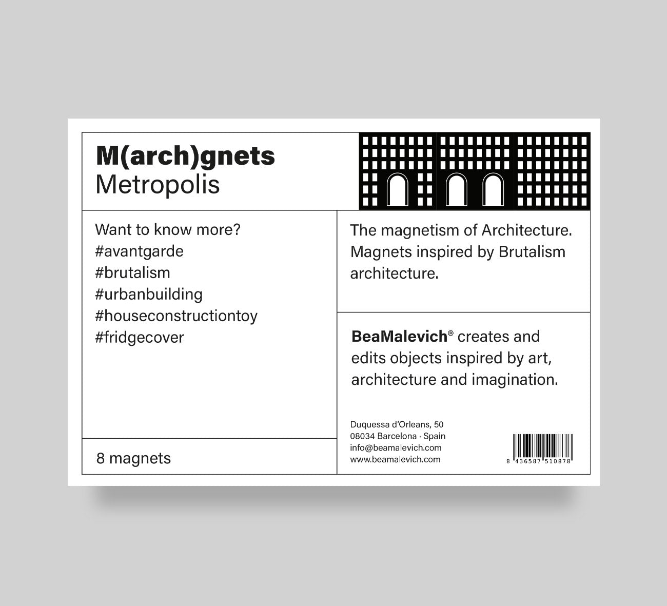 Metropolis Magnets beamalevich architecture gift design gift art gift