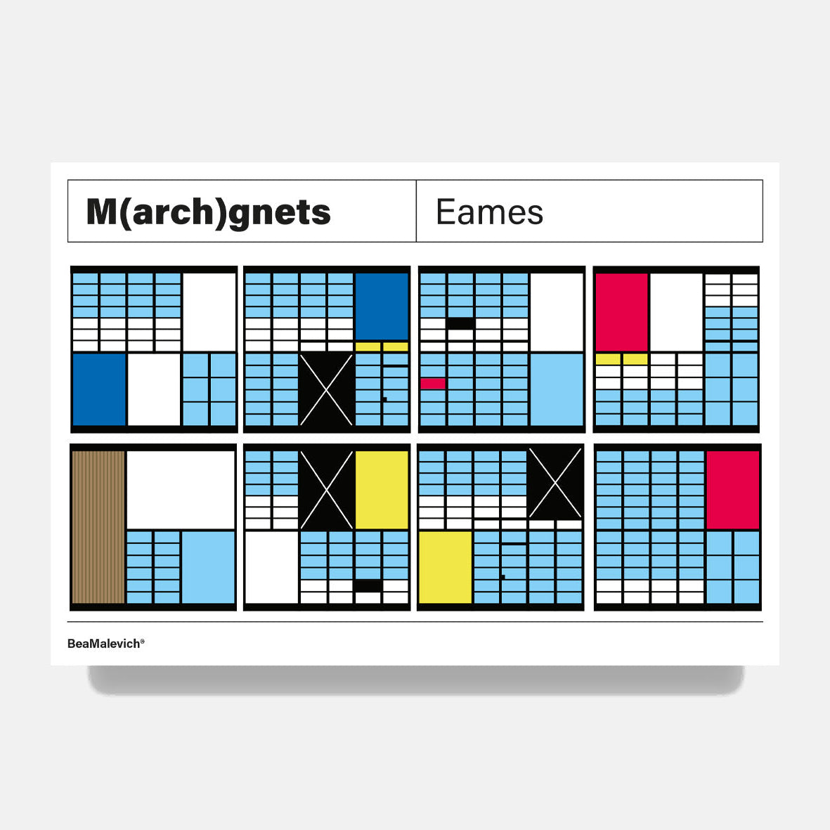 Eames House Façade Magnets beamalevich architecture gift design gift art gift