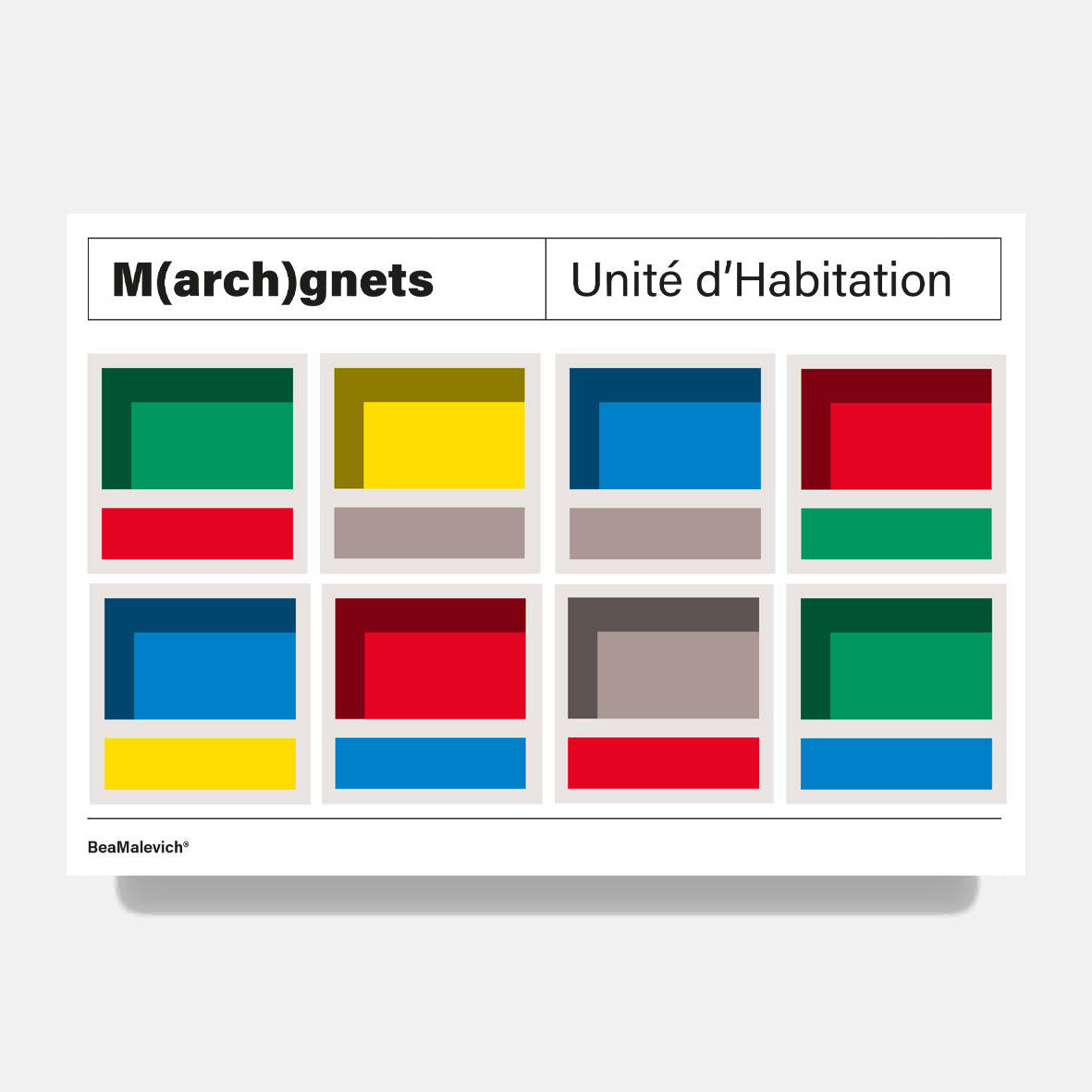Unité d'Habitation Façade Big Magnets beamalevich architecture gift design gift art gift