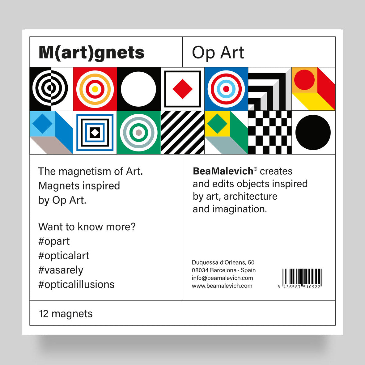 Op Art Magnets beamalevich architecture gift design gift art gift