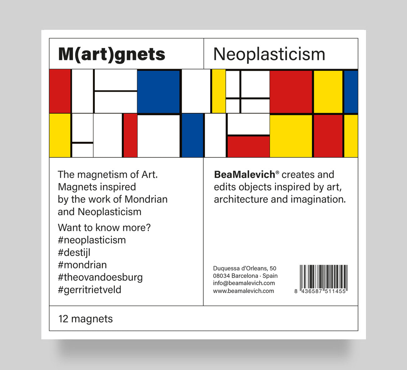 Neoplasticism Magnets beamalevich architecture gift design gift art gift