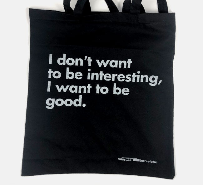Mies Barcelona | I want to be good Tote Bag beamalevich architecture gift design gift art gift