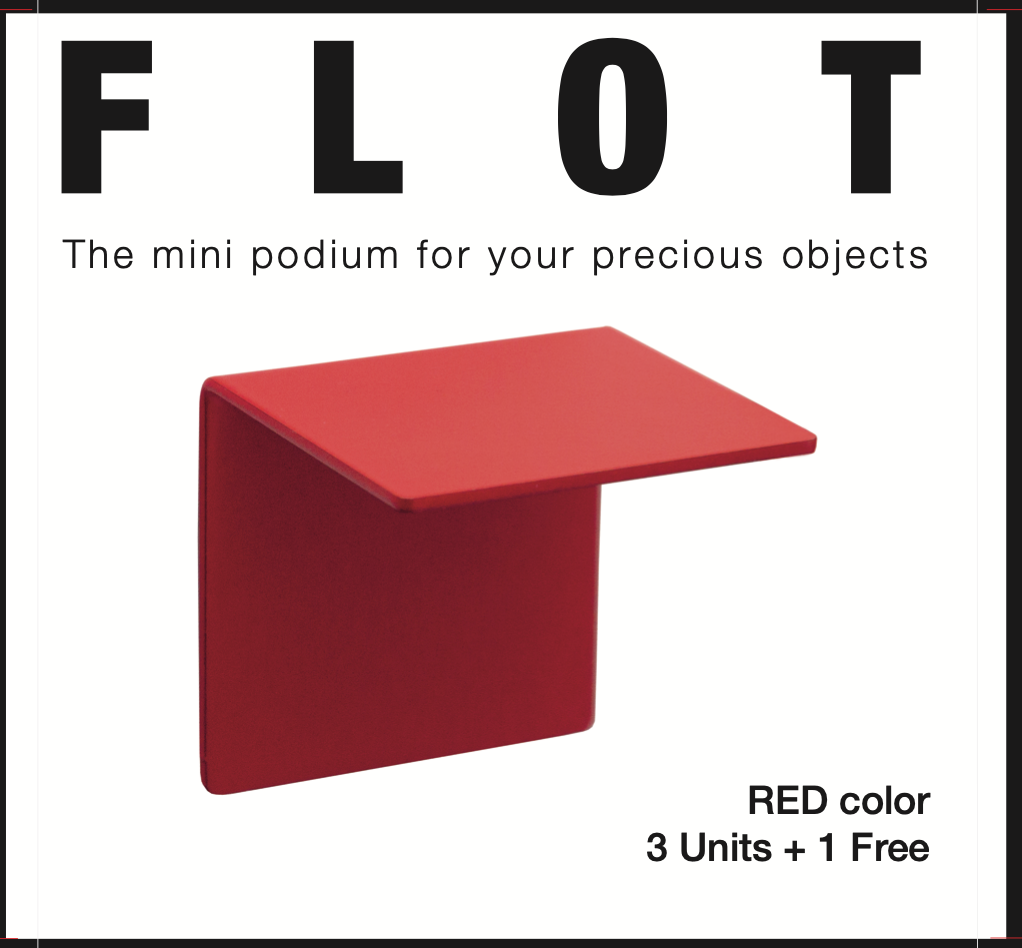FLOT Mini Floating Shelves - Red  beamalevich architecture gift design gift art gift