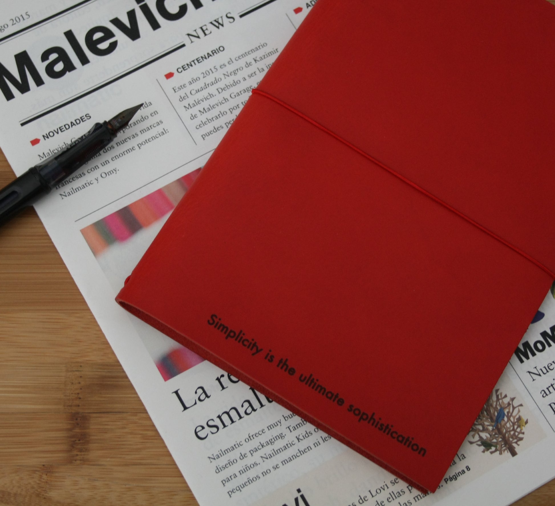 Simplicity is... A5 Leather Journal kit - Red  beamalevich architecture gift design gift art gift