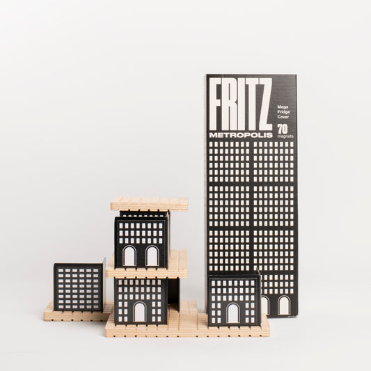 Fritz Lang Metropolis Mega Fridge cover Magnets beamalevich architecture gift design gift art gift