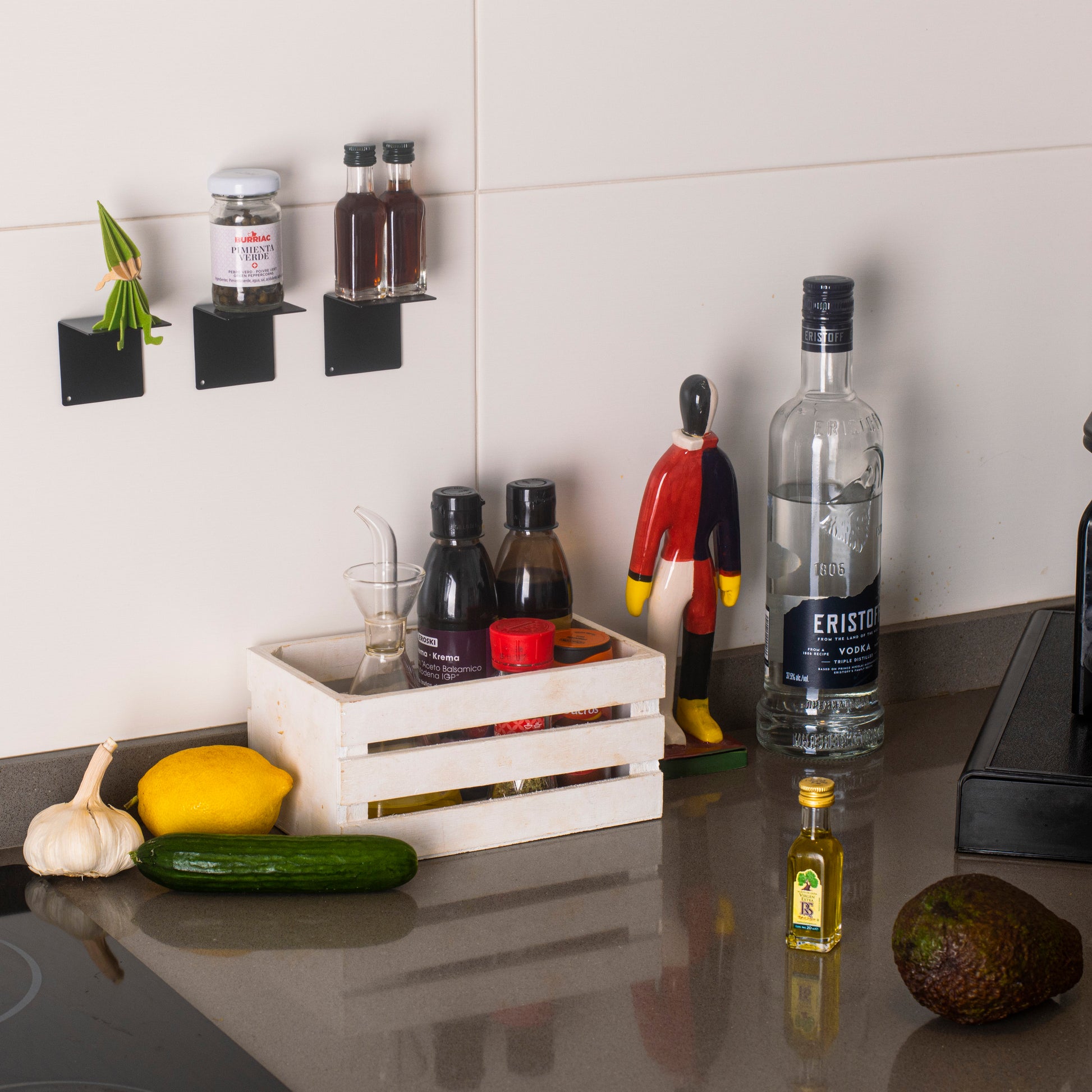 FLOT Mini Floating Shelves | Black (New compact packaging) beamalevich architecture gift design gift art gift