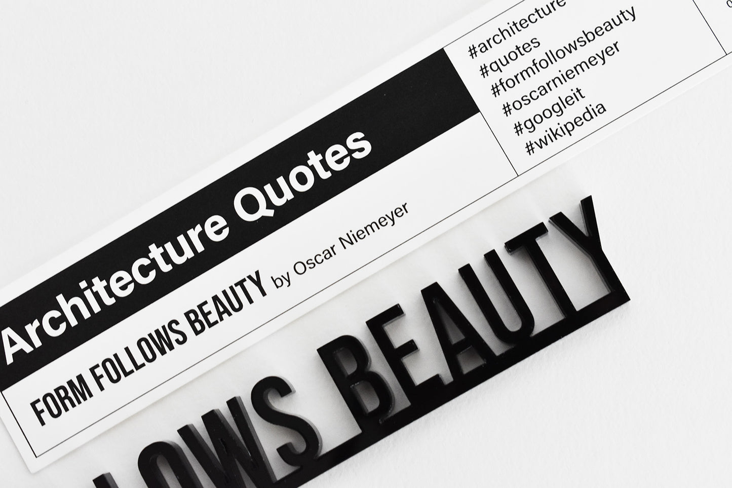 Architecture Quotes - Form Follows Beauty  beamalevich architecture gift design gift art gift