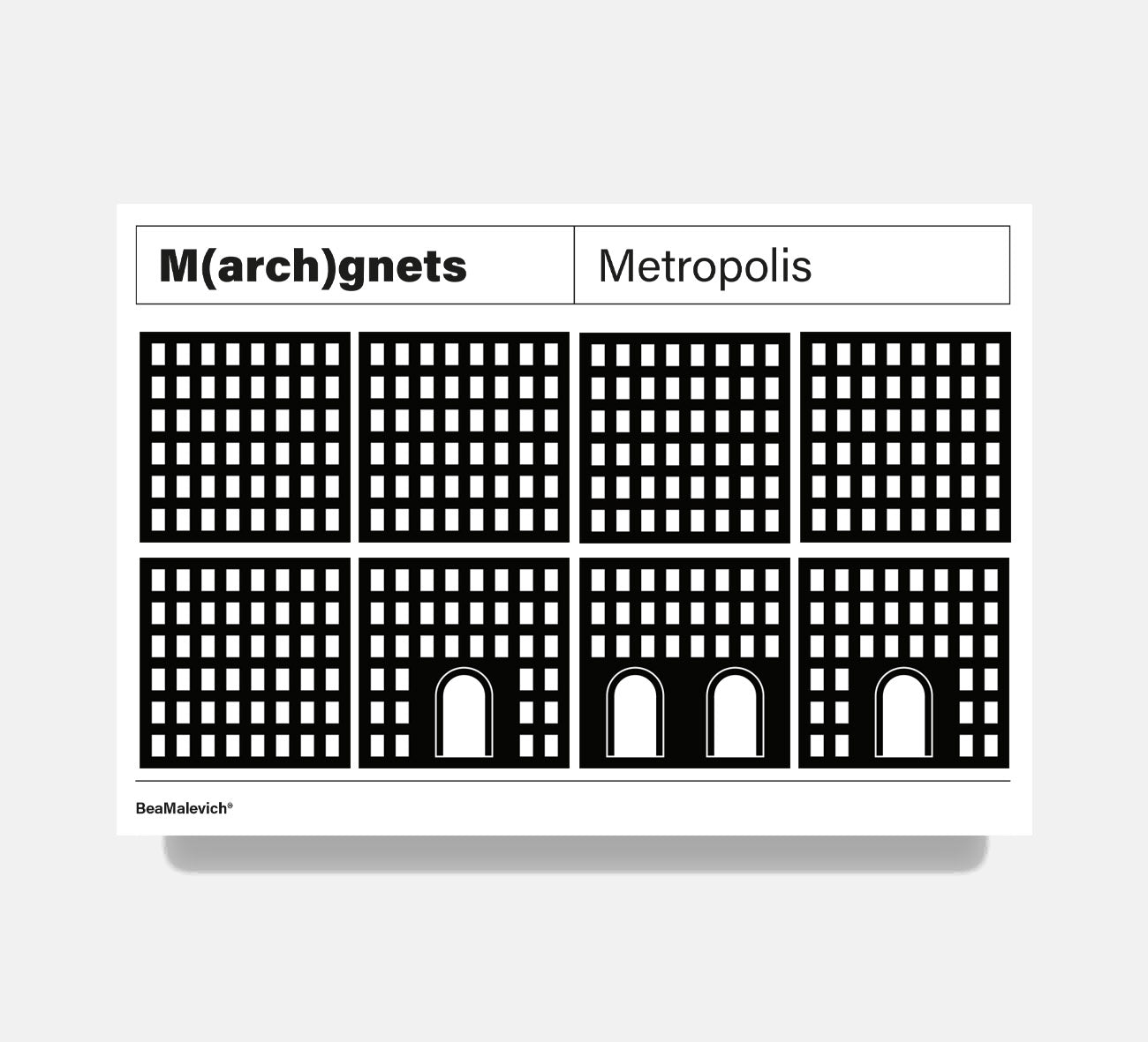 Metropolis Façade Magnets  beamalevich architecture gift design gift art gift