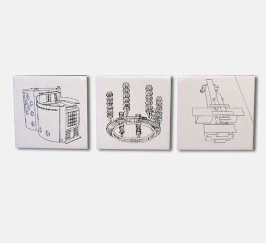 Monument Brooches 3-pack  beamalevich architecture gift design gift art gift