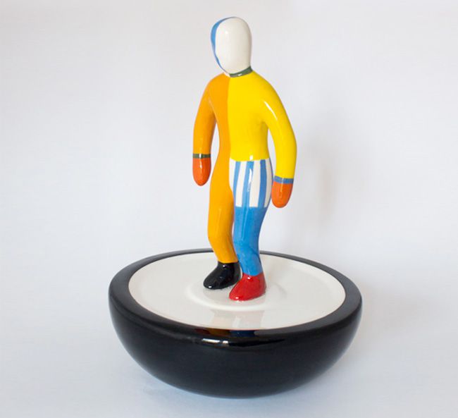 30 cm Ceramic Sportsman figure model #2