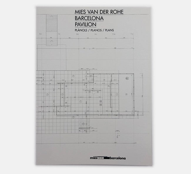 Vertical Mies Pavilion Plans set