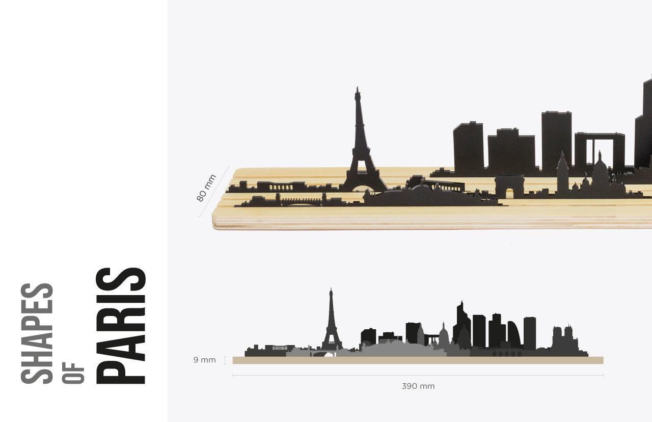 Shapes of Paris silhouette  beamalevich architecture gift design gift art gift