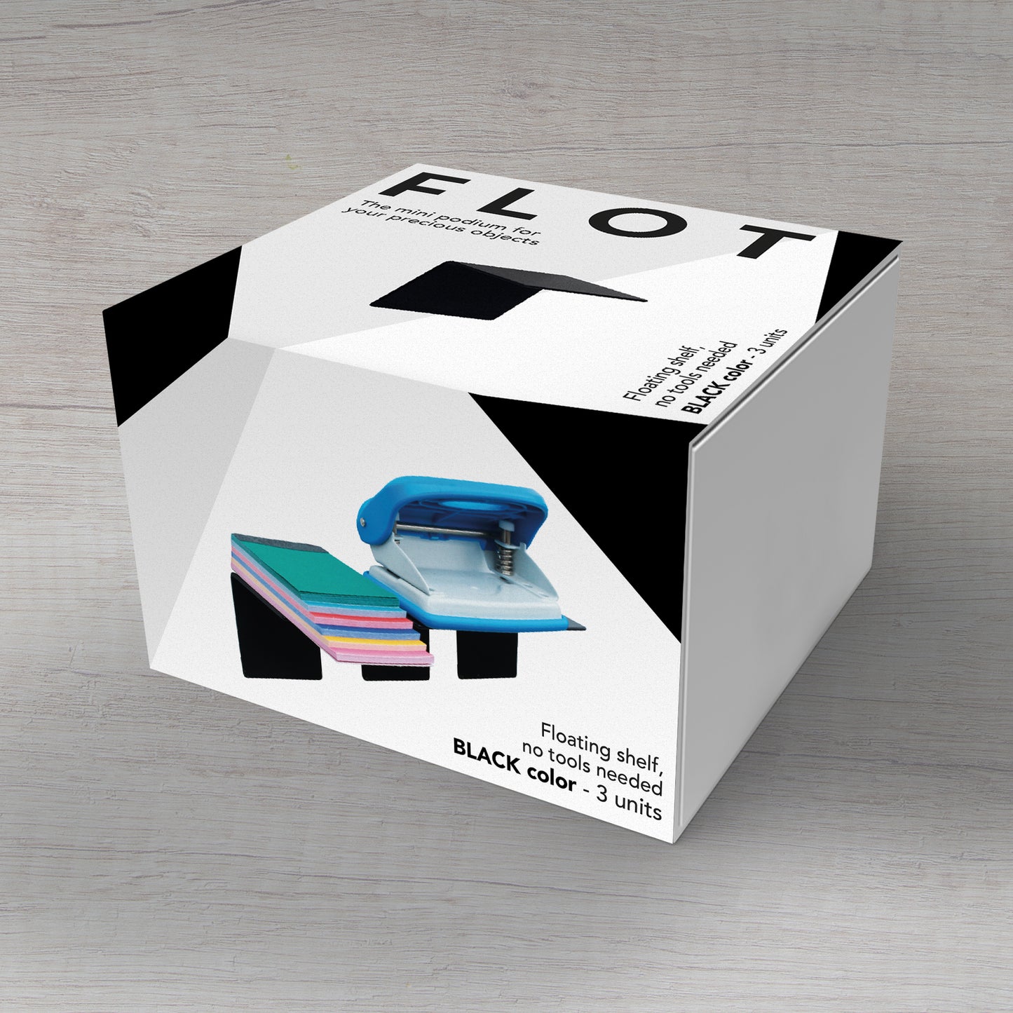 FLOT Mini Floating Shelves - Black  beamalevich architecture gift design gift art gift
