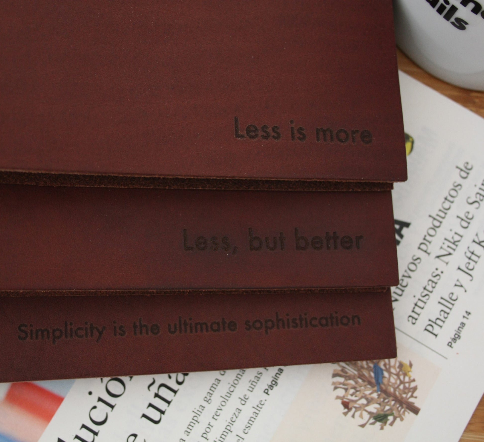 Less is more A5 Journal - Chestnut  beamalevich architecture gift design gift art gift